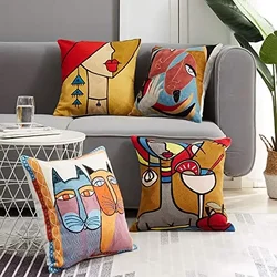 Short Plush Pillow Cover 45 X45 Outdoor Cushion Cover Decorative Sofa Home Autumn decoration