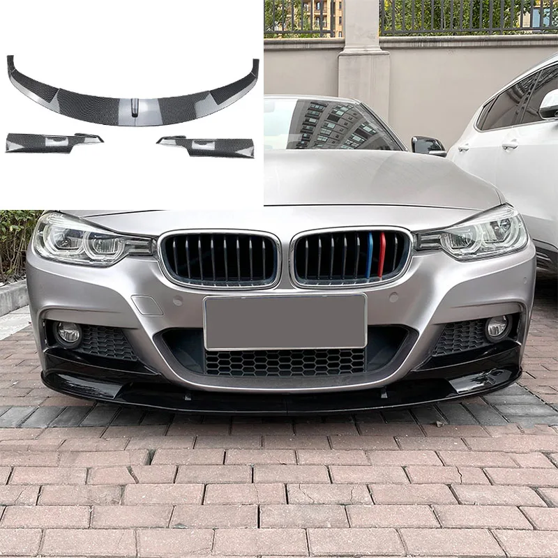 

For BMW 3 Series F30 F31 M-Tech 320i 2013 2014 ~ 2019 Car Front Bumper Splitter Lip Spoiler Diffuser Guard Body Kit Trim Cover