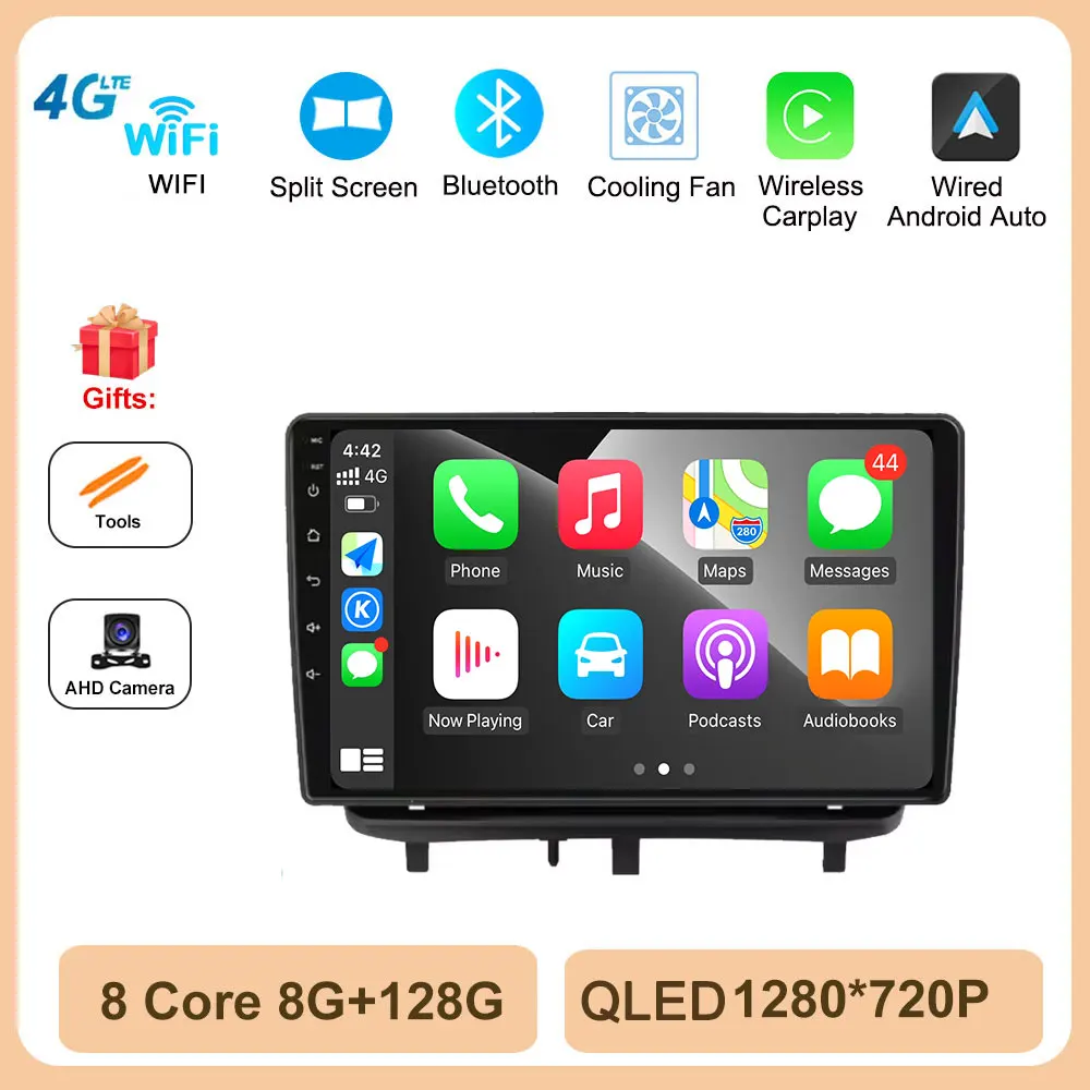 4G Autoradio voor Opel Corsa D 2007-2012 Multimedia Video Player Android 14 Draadloze Carplay Qled Scherm DSP Stereo GPS Navi