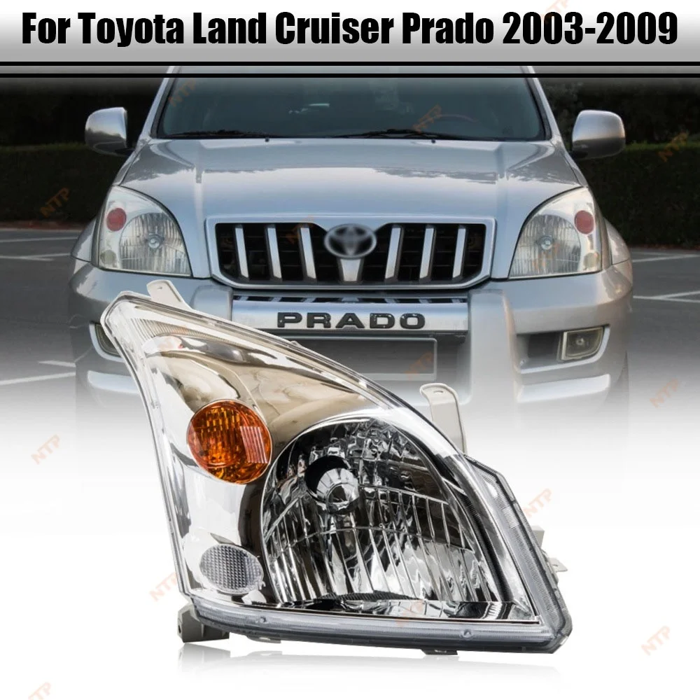 Para Toyota Land Cruiser Prado 2003-2009, Faro Delantero con Ajuste Manual, Faro Delantero Mejorado, Piezas Exteriores, Accesorios de Iluminación para Automóviles