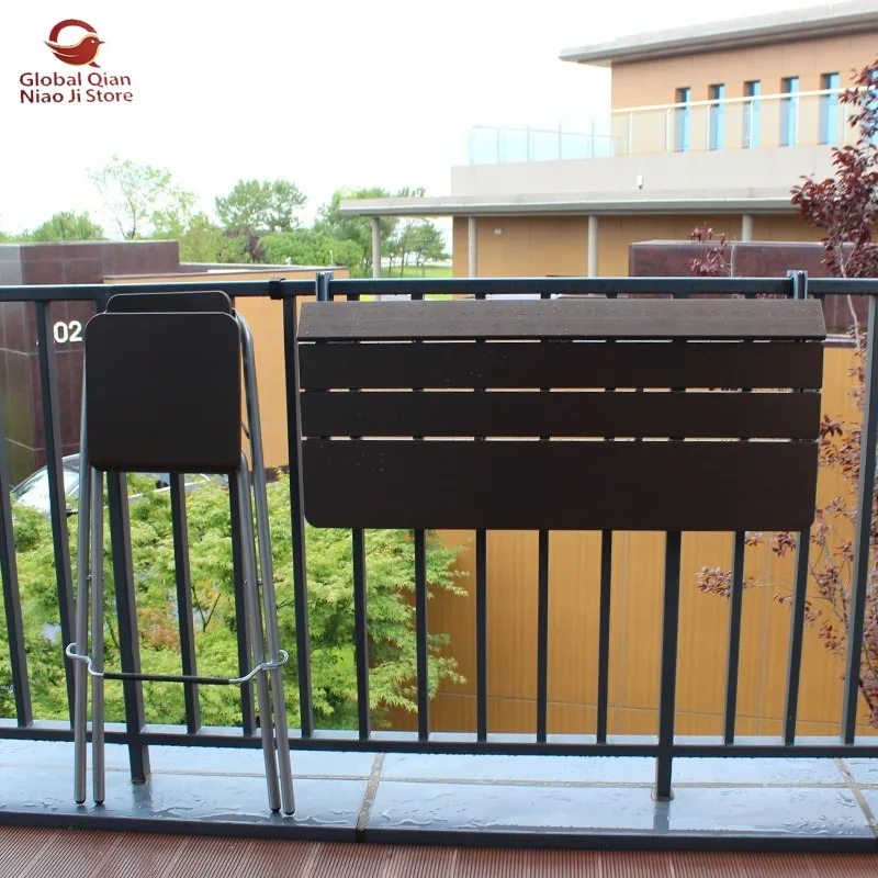 Hanging Balcony Railing Desk, Small Space Computer Desk, Household Mini Bar Counter, Creative Liftable Folding Writing Desk