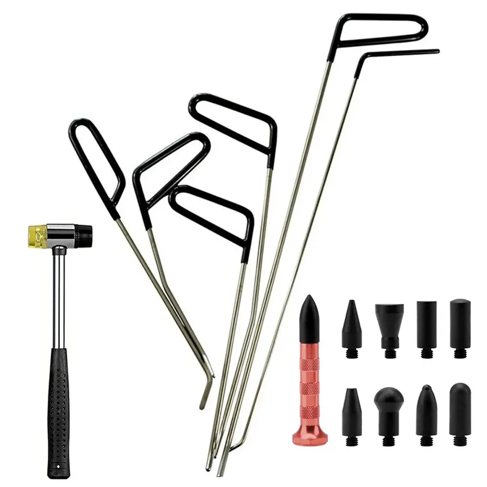 Autohaakstangen Verveloos Dent Repair Hagelverwijderaar Haken Staven Kits Auto Body Deuken Roestvrijstalen handgereedschap