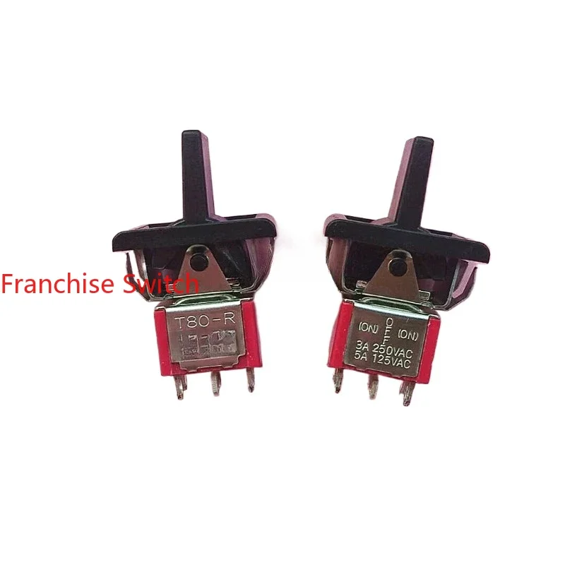 

10PCS Button switch R8018A Switching rocker arm flat handle six feet three gears T80-R