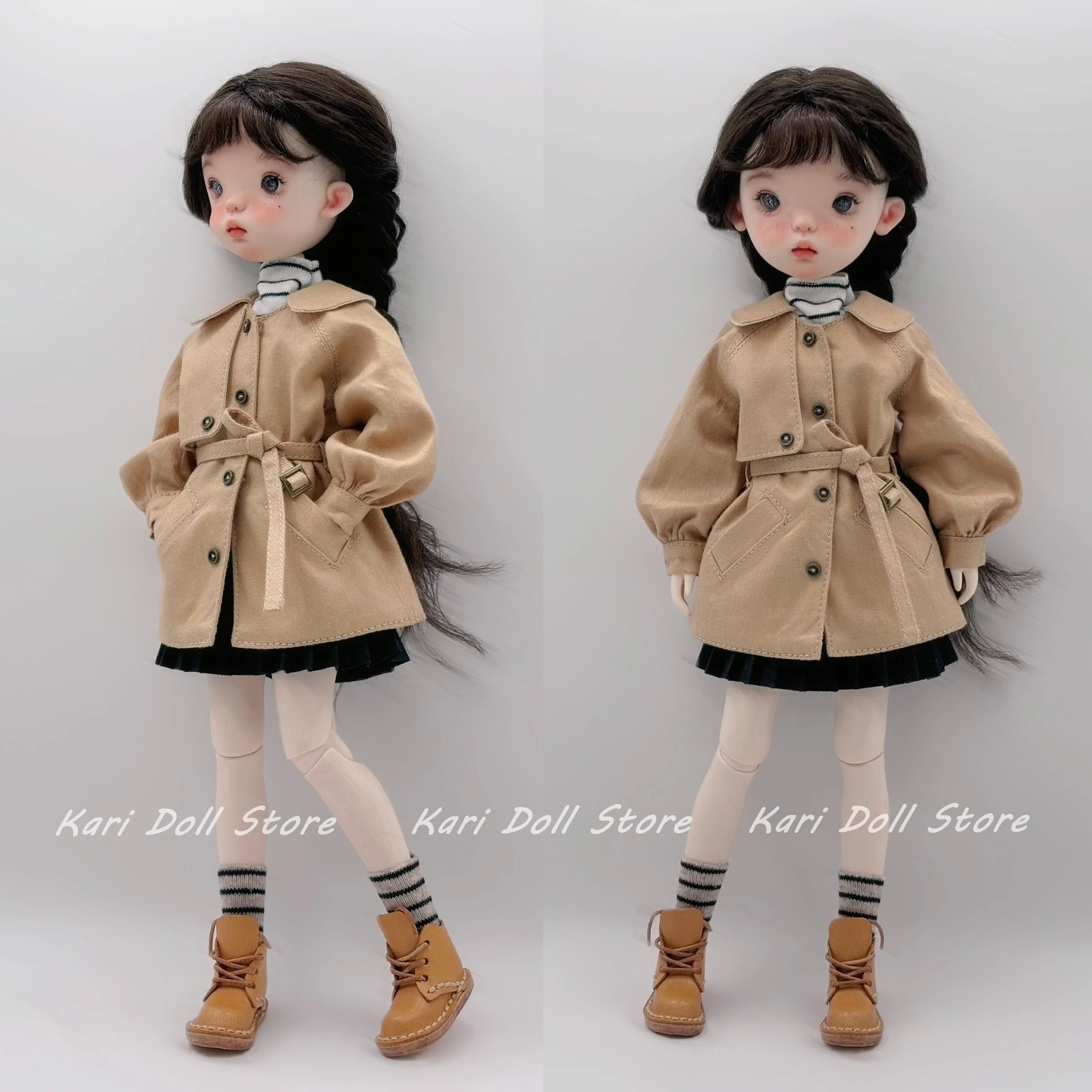 

Kari Doll Clothes and skirts Short windbreaker belt with bubble sleeves for Landazz Landoudou Doll