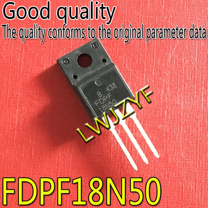 FDPF18N50T, 18N50T, FDPF18N50, TO-220F, MOSFET, nuevo, 5 unidades