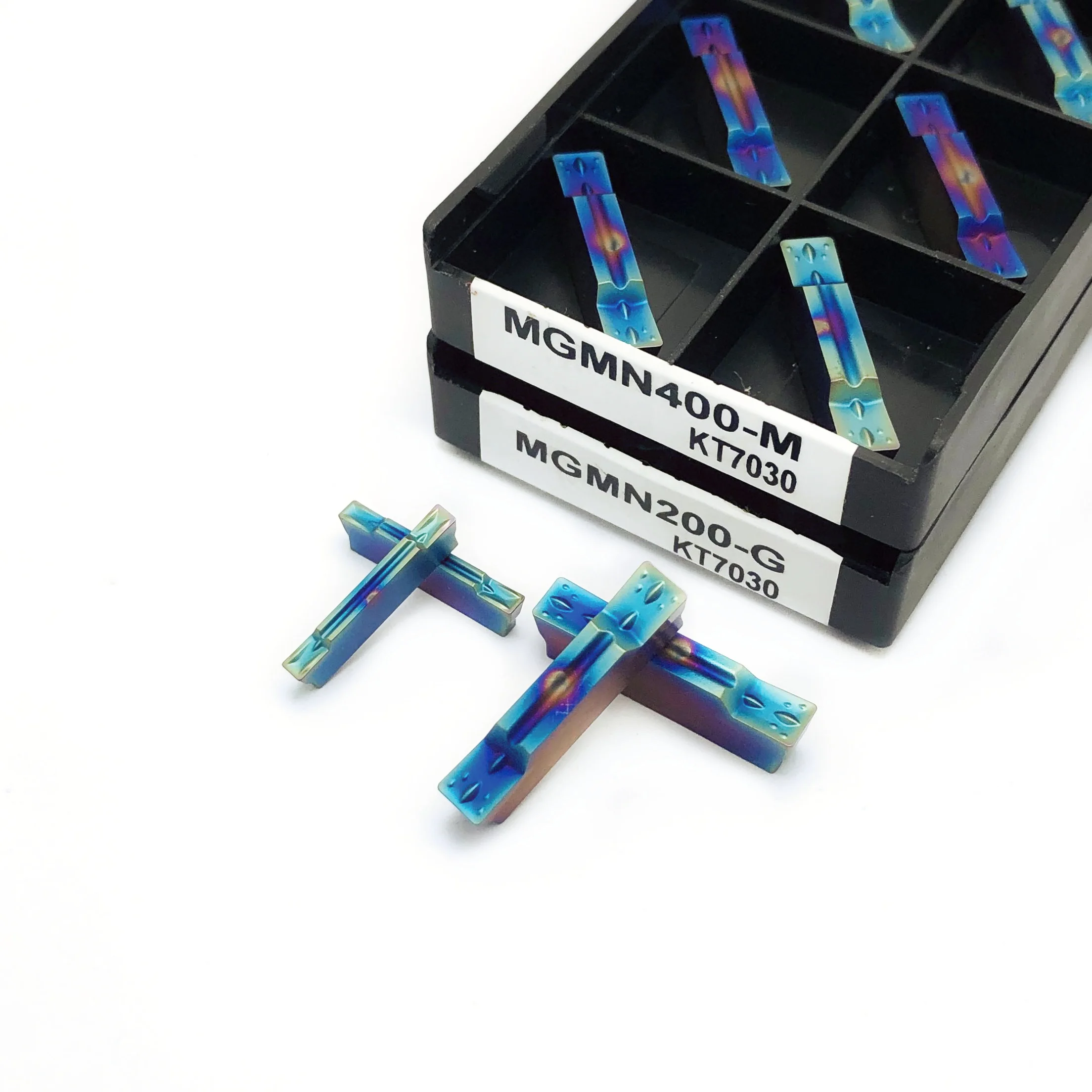Nano-blu di alta qualità MGMN200 G KT7030 MGMN300 G KT7030 MGMN400 M KT7030 inserti in metallo duro per scanalatura Strumento di troncatura e scanalatura