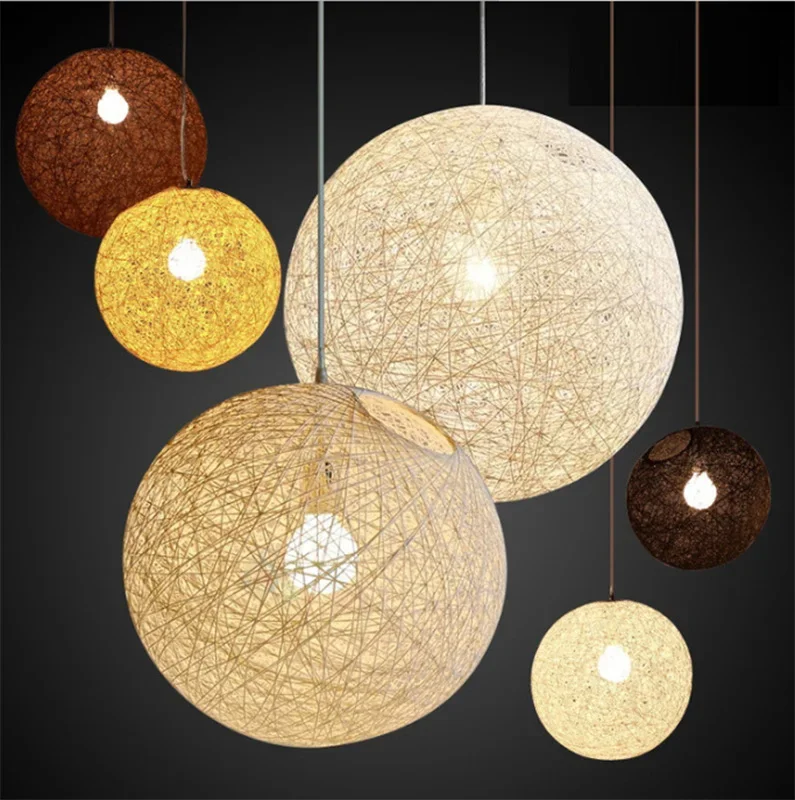 الإبداعية شخصية اديسون لمبة مصابيح متدلية ملونة مطعم مقهى مصابيح الروطان مجال المعكرونة الكرة E27 قلادة LED الخفيفة