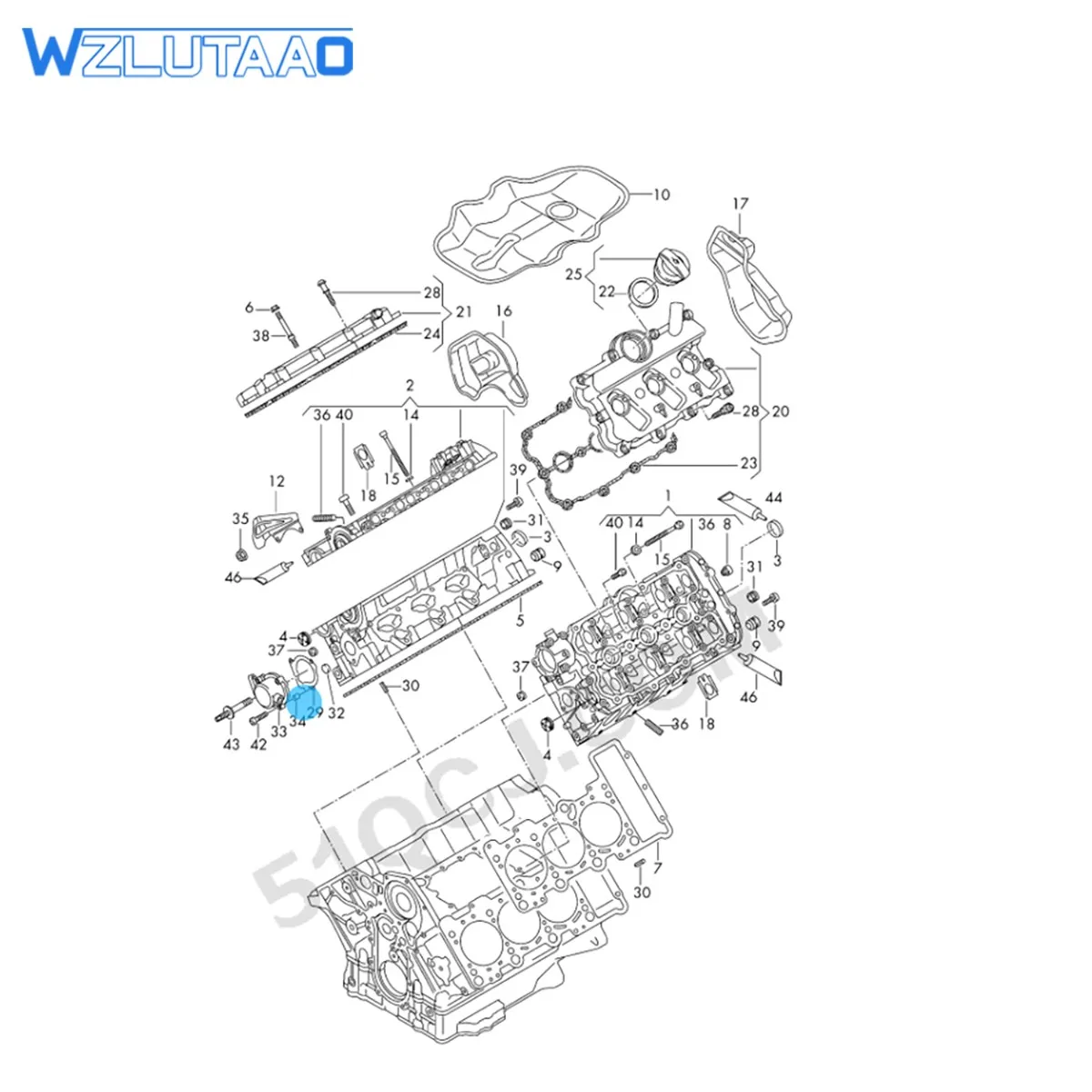 06E103121A High Pressure Oil Pump Seal Aluminum Housing Gasket For VW Touareg Audi A4 A6 A7 A8 Q5 Q7 A5 S4 S5