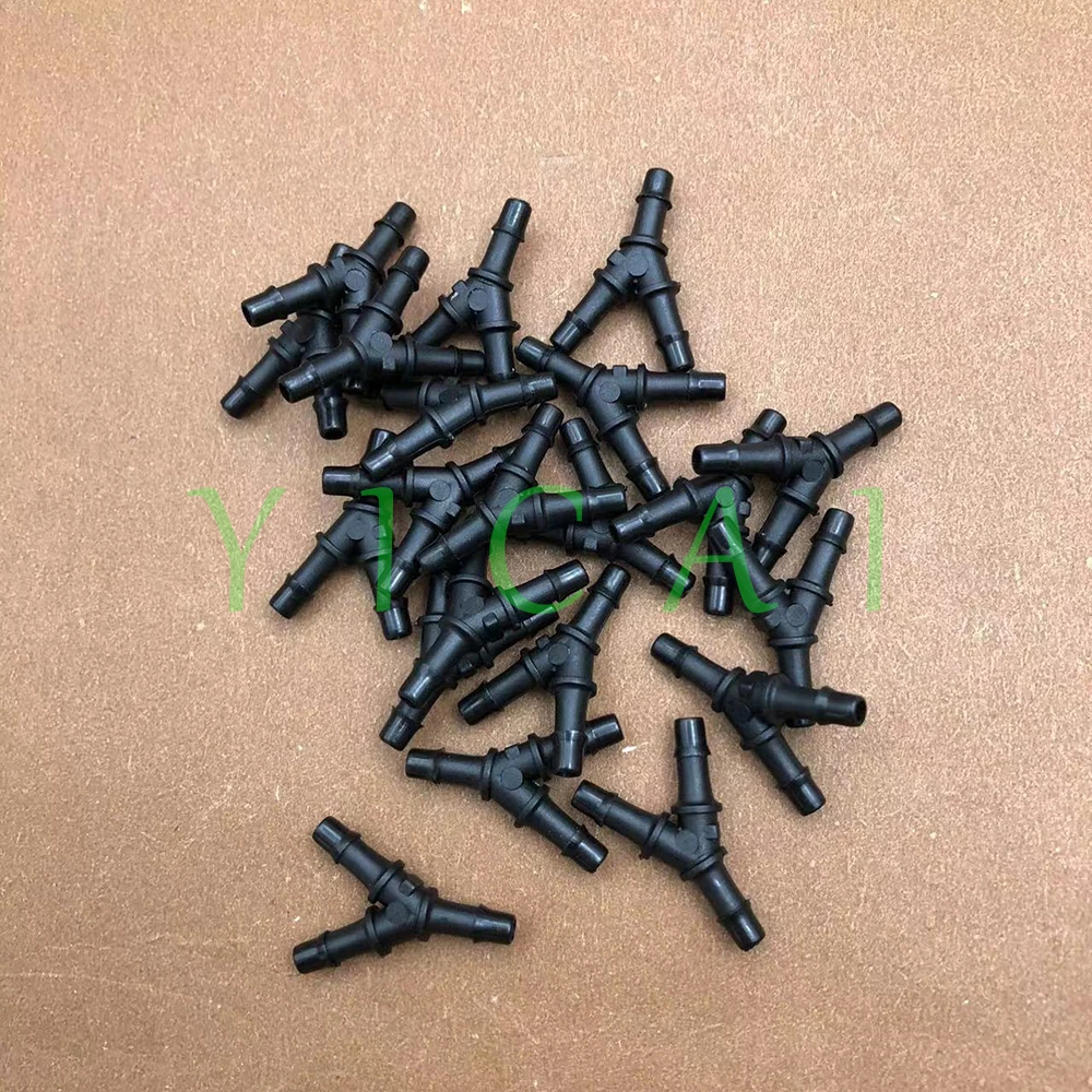 20PCS Eco solvent Y Shape Ink Tube UV Connector for Large format Y Ink Tube white and transparent Connector printer machine