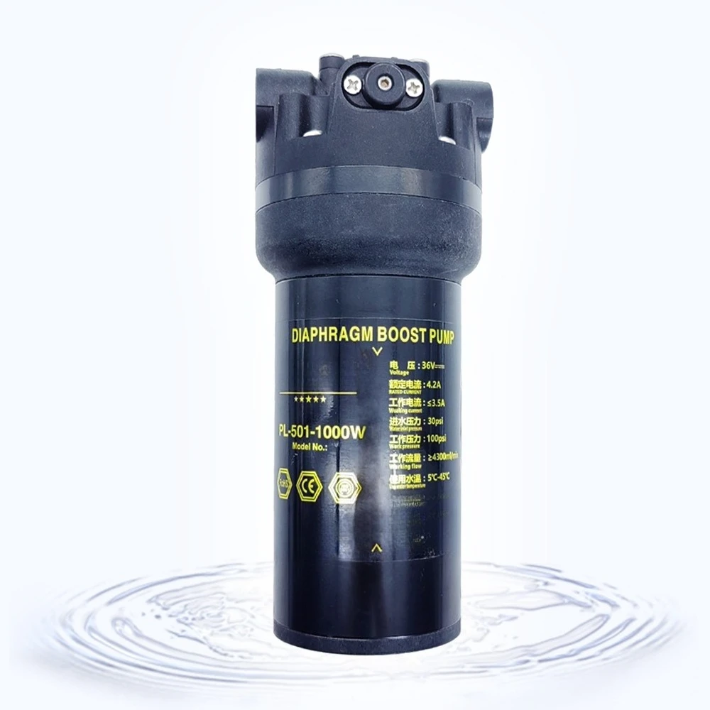 

Электрический 4300 мл/мин железный усилительный насос RO 501-1000GPD очиститель воды с рабочим потоком