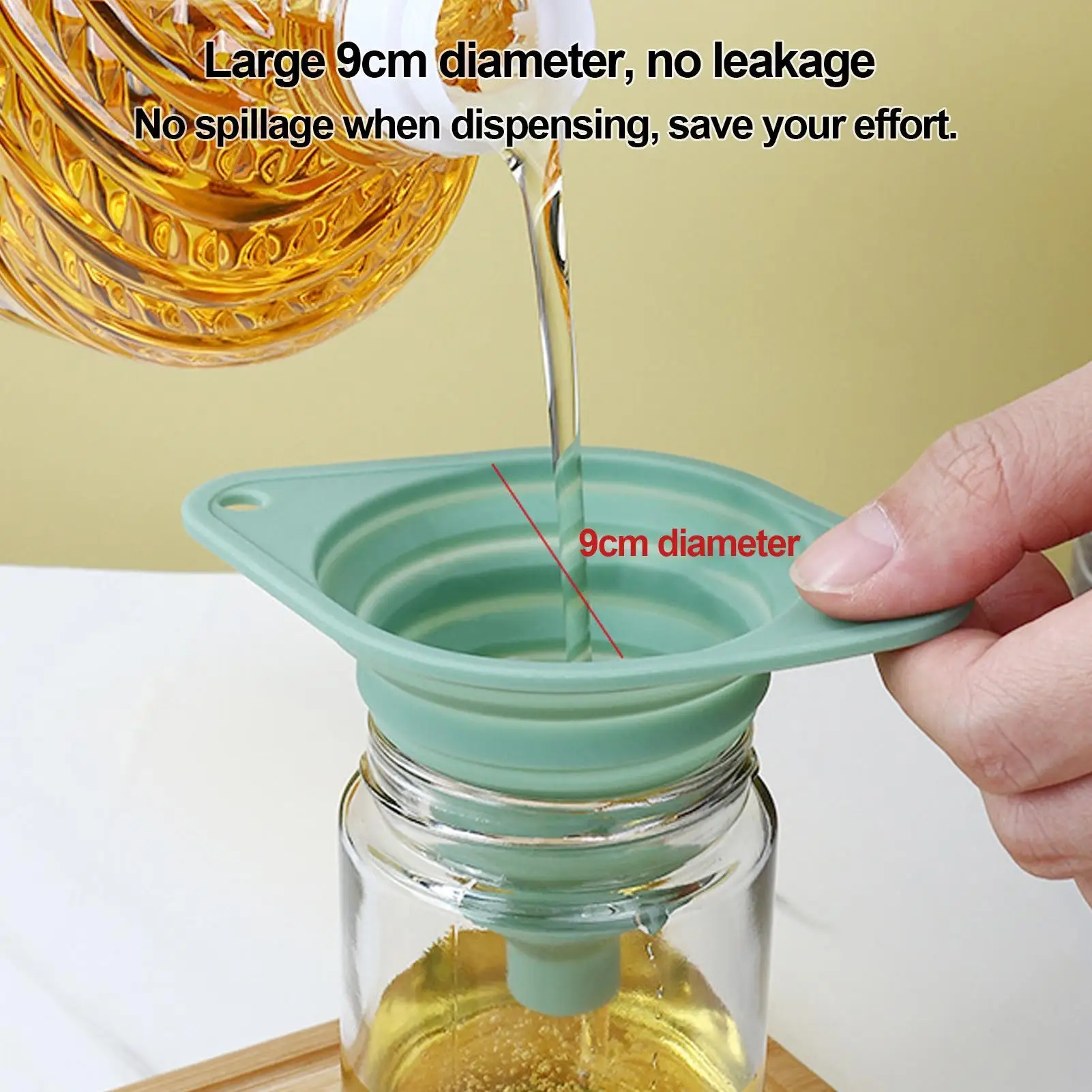 small funnel food-grade silicone funnel Household mini telescopic folding funnel wide-mouth funnel for pouring oil wine leaking