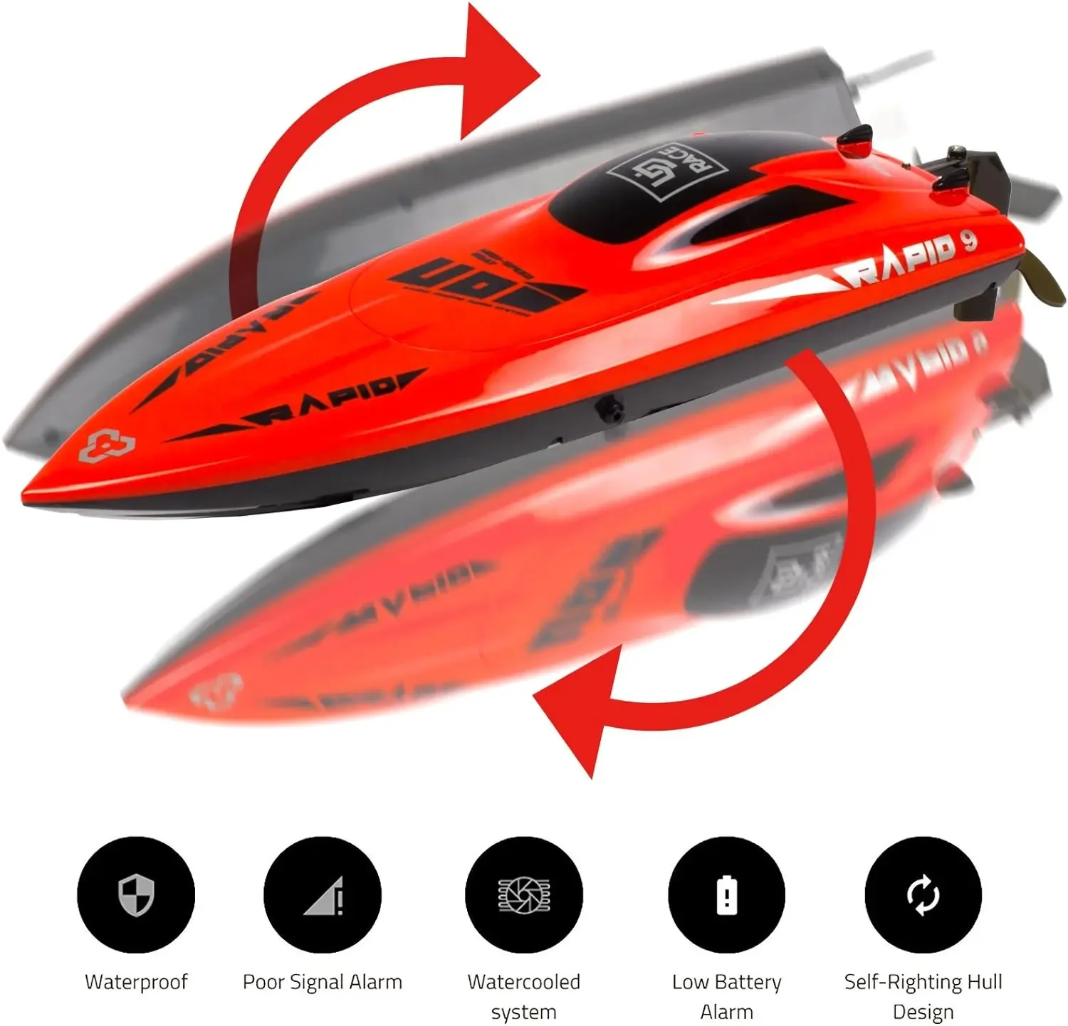 UDIR/C UDI009 UDI 2.4Ghz RC Racing Boat for Adults 30KM/H High Speed Electronic Remote Control Boat for Kids RC Boat