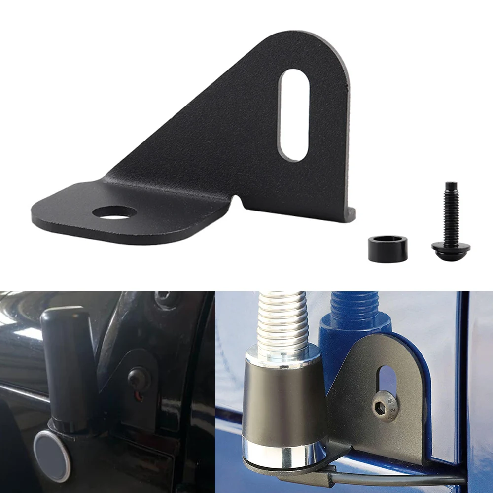 Left Side CB Antenna Mount Bracket A-pillar Spotlight Flag Pole Holder for Jeep Wrangler JL JK TJ for Gladiator JT