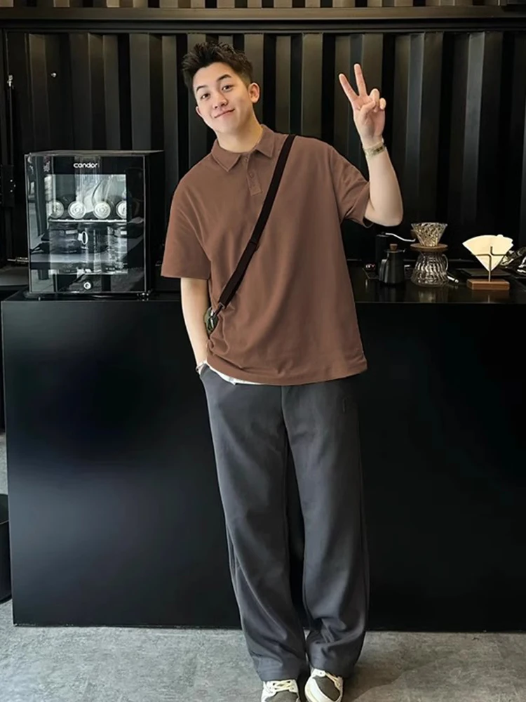 

Мужская футболка Coffee or Sve, с воротником, плотная, в американском стиле, летняя, для зрелых и стабильных мужчин, модная...