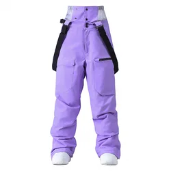 Men and Women, -35, Ski Pants Bibs, Bibbed Snowboard Pant, Bibs Snow Pants, Ski Suit Pant, Snow Bib Pants, Snowboarding Trousers