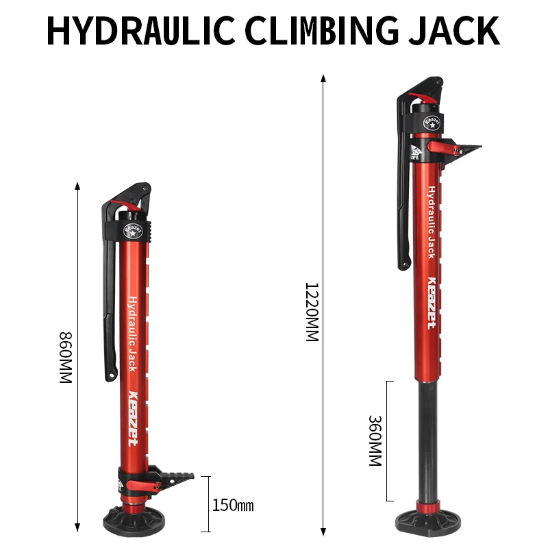 

Hydraulic Hi-Lift Jack for Off-Road Trucks SUVs 4x4, Heavy Duty 2Ton Car Lift Tool, Emergency Recovery Winch Accessories red