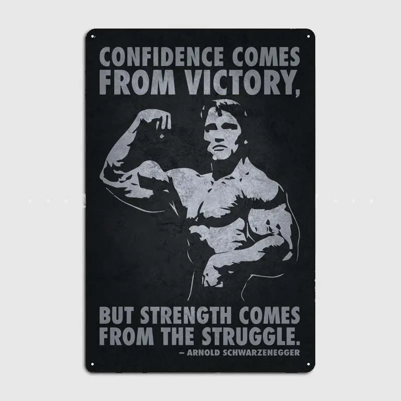 Gym Motivation Retro Custom Metal Sign Modern Home Decoration Accessories Strength and Struggle Art Mural Man Cave Wall Decor