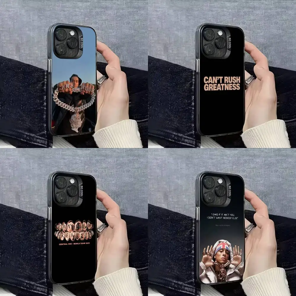 

C-Central Cee Cant Rush Greatness Phone Case For iPhone 16,15,14,13,12,11,Mini,Pro,E,SE4,XS,MAX Black Candy Matte Cover