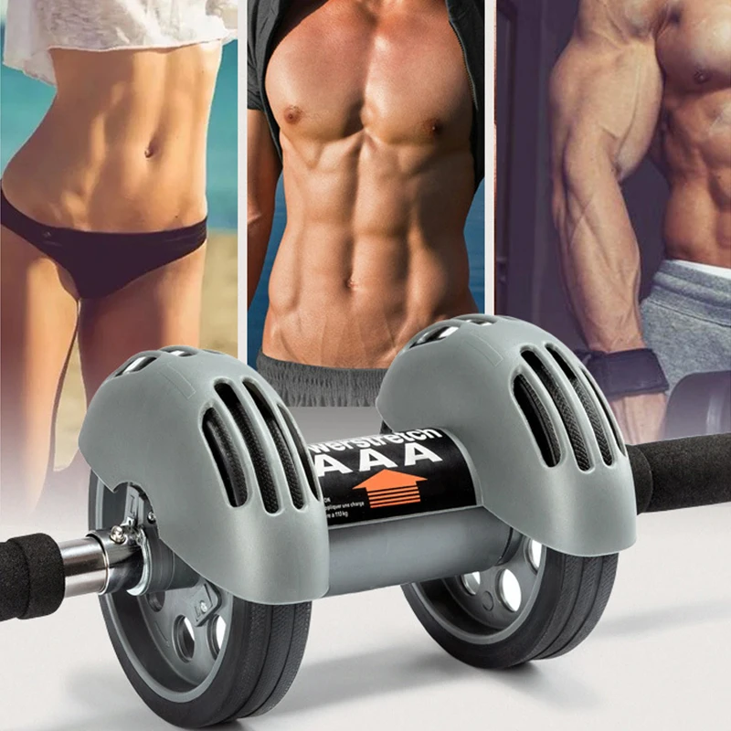 

AB Roller Sport Abdominal Roller Exercise Equipment Workout Muscle Trainer Weight Barbell Push-Up Wheel Nonoise Home Gym Fitness