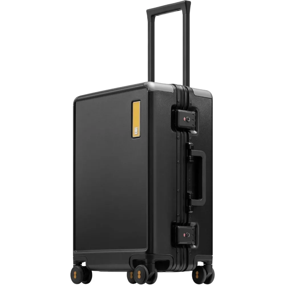 

Carry On Suitcase Airline Approved with Aluminum Frame, Lightweight Hard Shell Luggage with Spinner Wheels