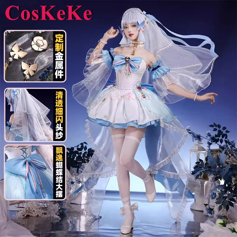 

CosKeKe Kamisato Ayaka Cosplay Game Genshin Impact Costume Confessions Overture Skin Gorgeous Dress Activity Role Play Clothing