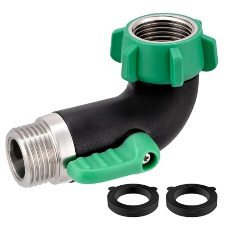 

YLS-304 Stainless Steel Garden Hose Shut-Off Valv, 3/4'' Full Flow Garden Hose Ball Valve With 360° Rotatable Swivel