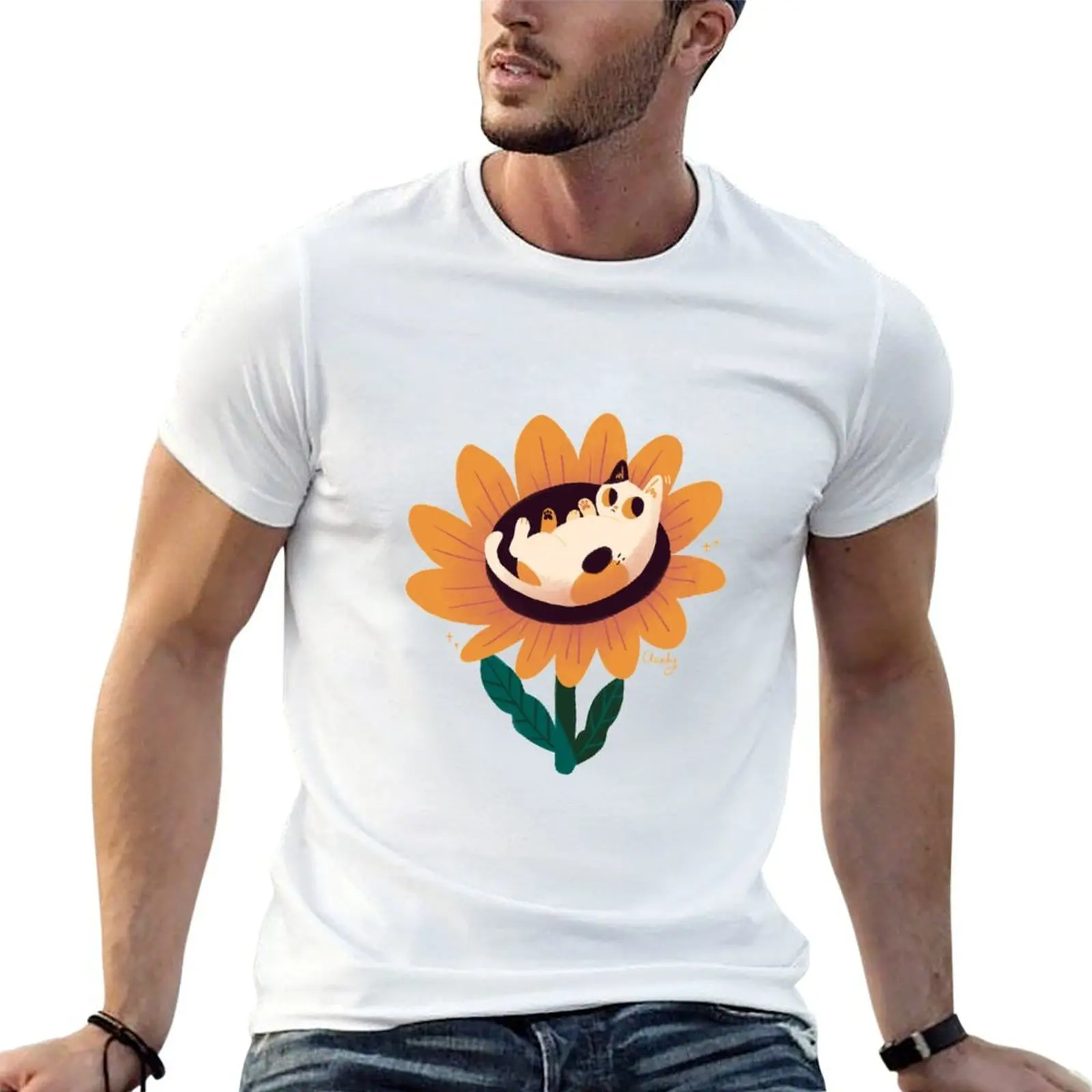 

Flowercat II T-Shirt printed t shirts for man essential t shirt t shirt for man 100 percent cotton T-shirt