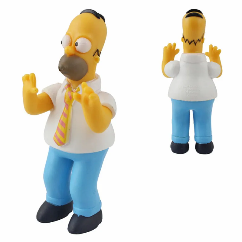 Disney Simpsons Cartoon Action Figures Toys Funny Homer Marge Bart Mini figurine modello di bambola in Pvc giocattolo per bambini regalo di compleanno