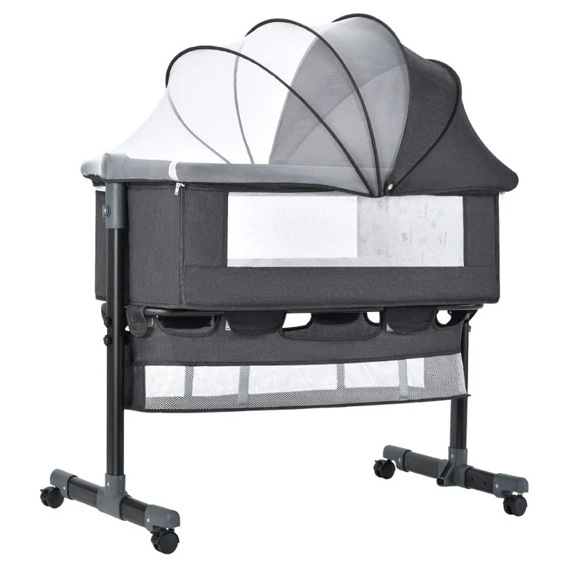 

Multifuncional Baby Swing Bed Cradle Adjustable Height Baby Bassinet Bedside Sleeper Bed Crib for Baby