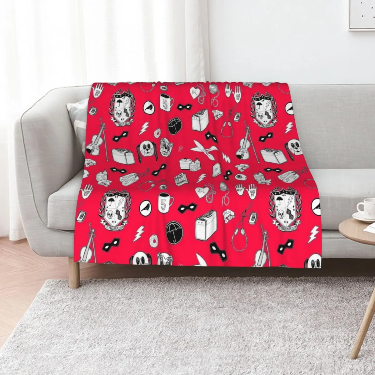 The Umbrella Academy Pattern - coral red Throw Blanket funny gift Large Soft Plush Plaid Thin Sofa Blankets