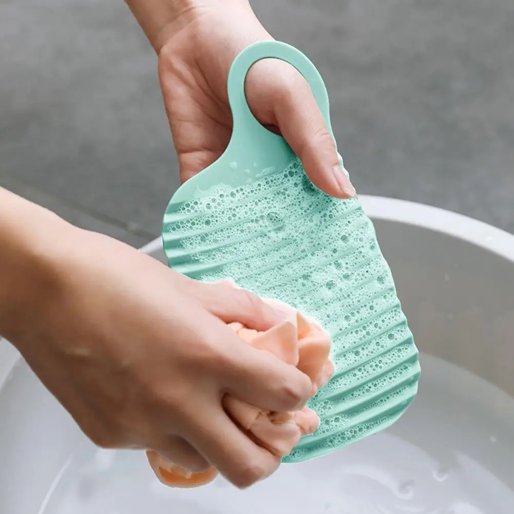 18.5*9.5cm Wash Board Quick Decontamination Thickened Portable Silicone Mini Wash Board Cleaning Products Laundry Accessories