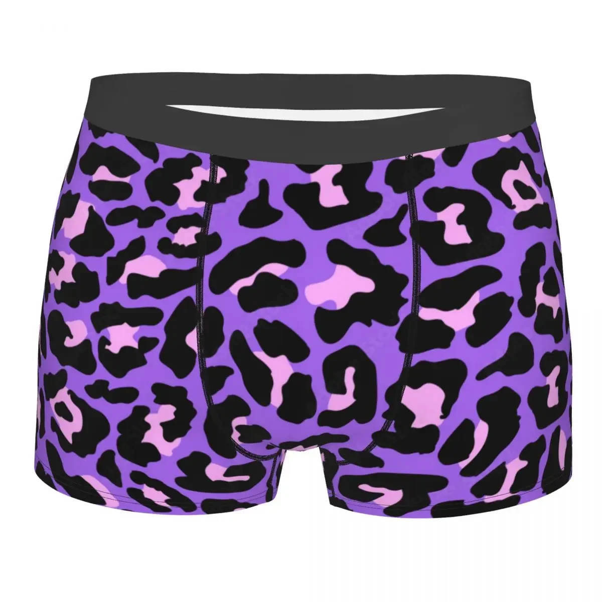 Neon  And Pink Leopard Seamless Pattern Underwear Men Animal Cheetah Boxer Briefs Shorts Panties Soft Underpants For Male