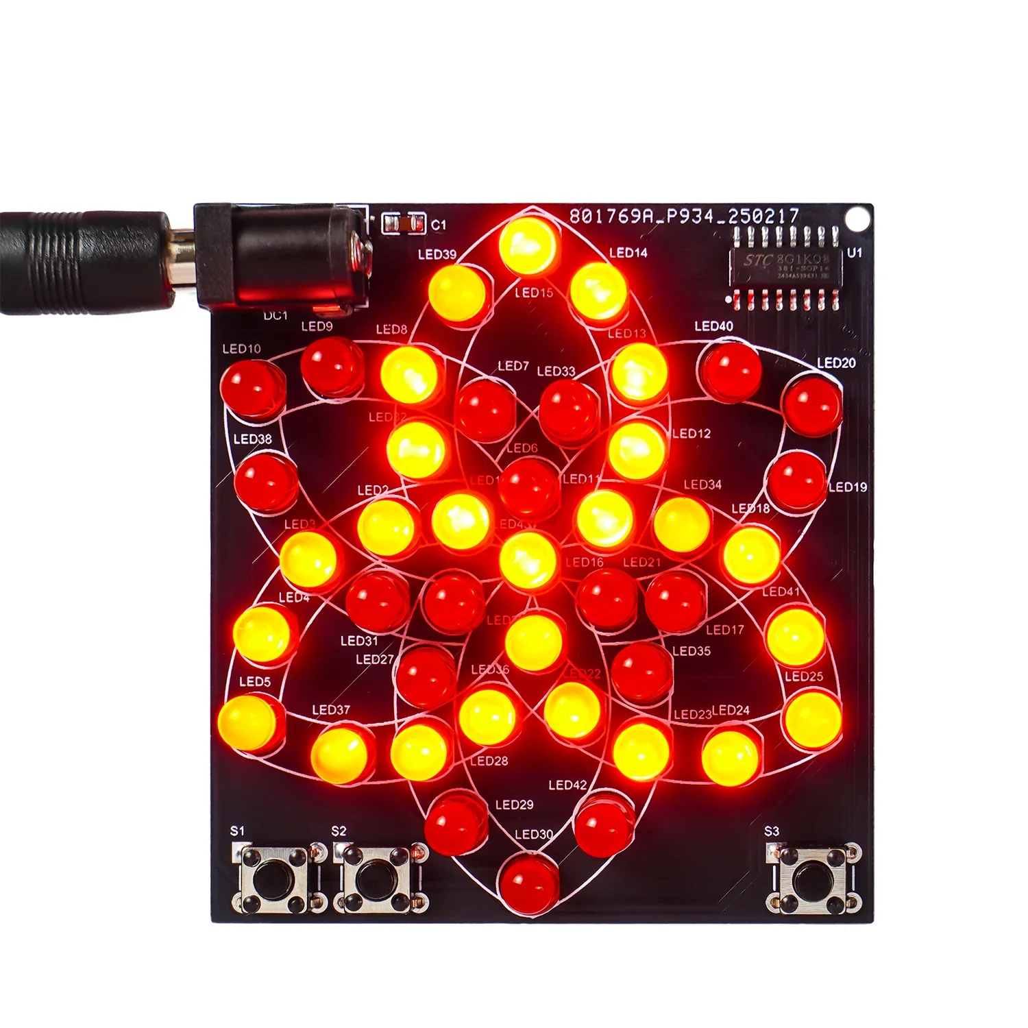 Fun Microcontroller Fancy Windmill Kit Electronic Fun LED Rotating Light Soldering Practice Loose Parts