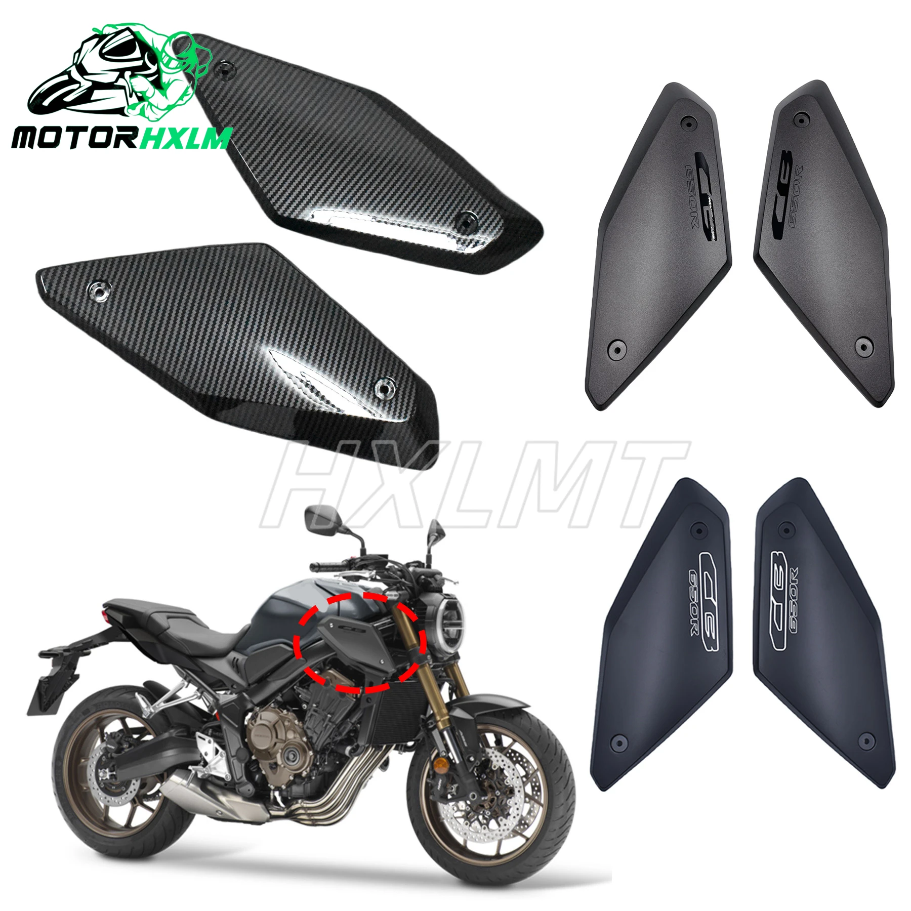 

Fit For Honda CB650R CBR650R 2019 2020 2021 2022 2023 Motorcycle Frame Side Panels Air Intake Cover Gas Tank Cap Shell Protector