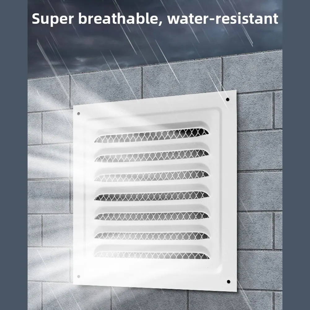 Stainless Steel Louvered Attic Vent Cover with Mesh Screen for Exterior Wall HVAC Kitchen Bathroom Ventilation