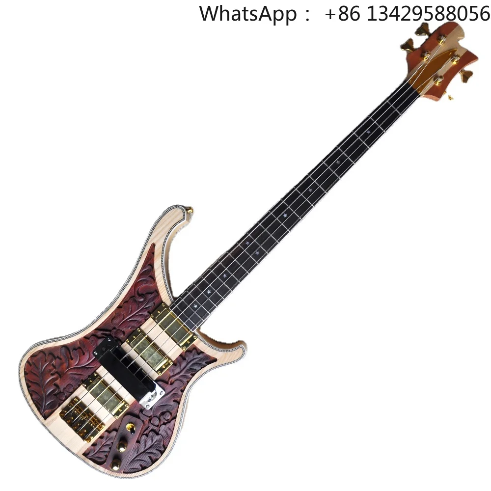Flyoung High Quality  Electric Bass Musical Instrument 4 Strings Bass Guitar