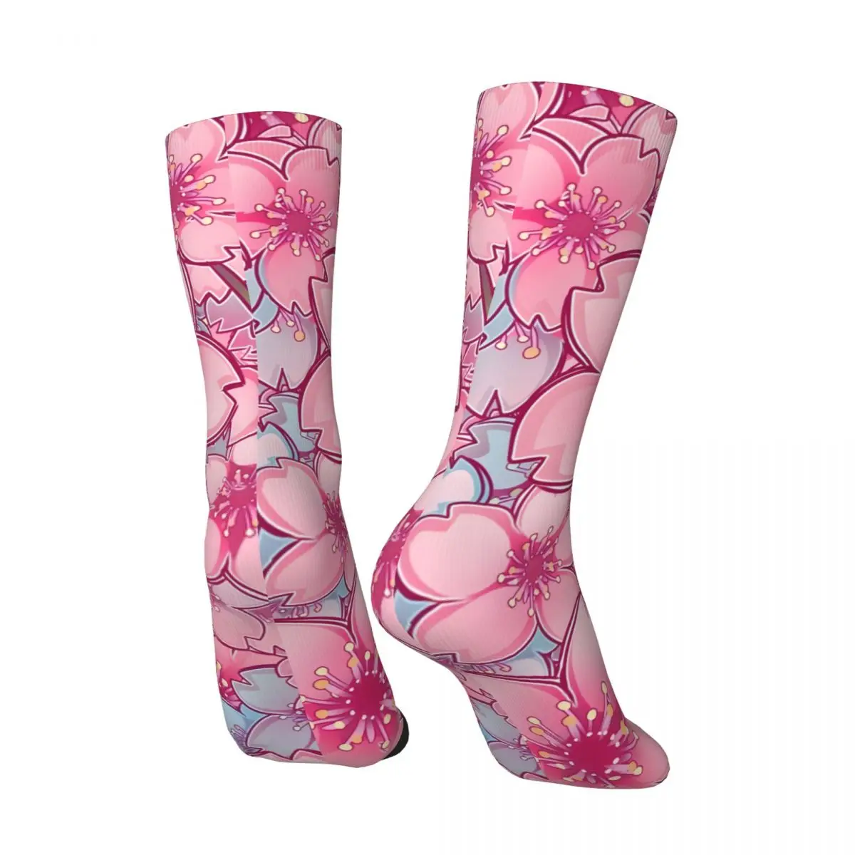 Crazy compression Cherry Blossom Flowers In Bloom Sock for Men Harajuku Quality Pattern Crew Sock Casual