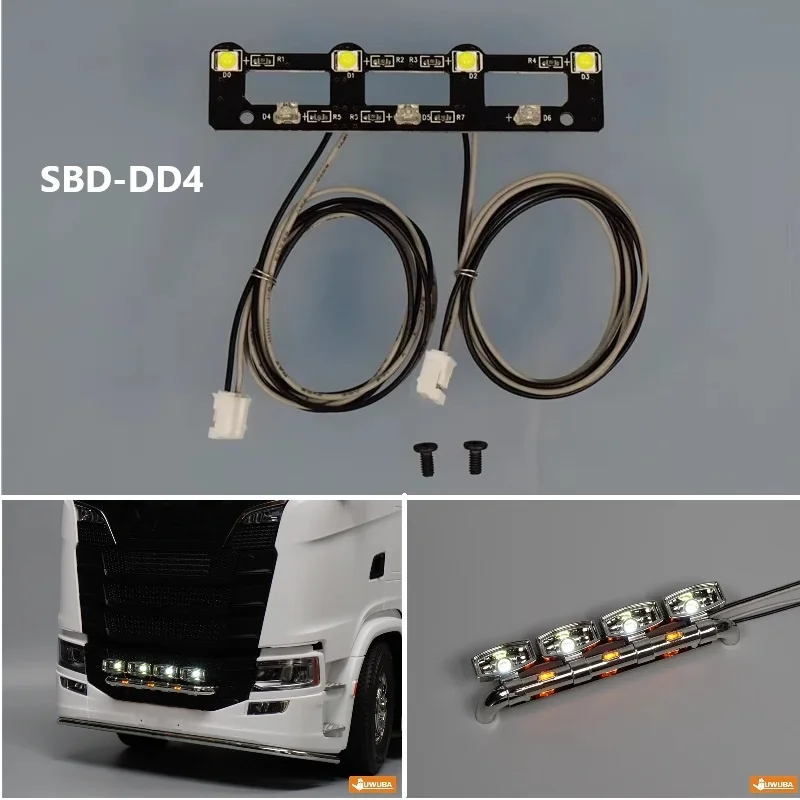 LED-Dachstrahler-Leiterplatte für 1:14 Maßstab Tamiya RC Truck Tipper für SCANIA 6x4 770S 56368 LESU DIY – Detail 2