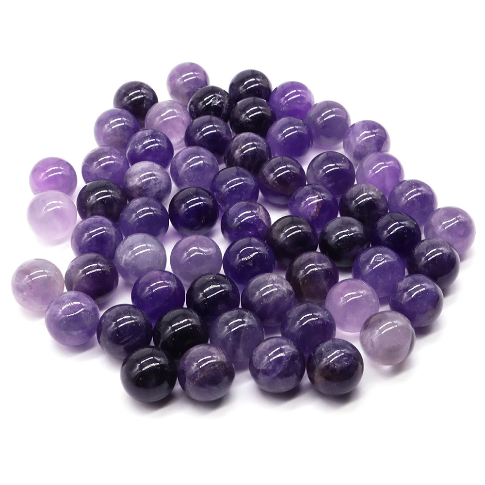 5 Größe natürlichen Amethyst Quarz Reiki Heil kristall runde Kugel Tasche Edelstein Yoga Kugel Globus Chakra Perlen Edelstein Großhandel Geschenk