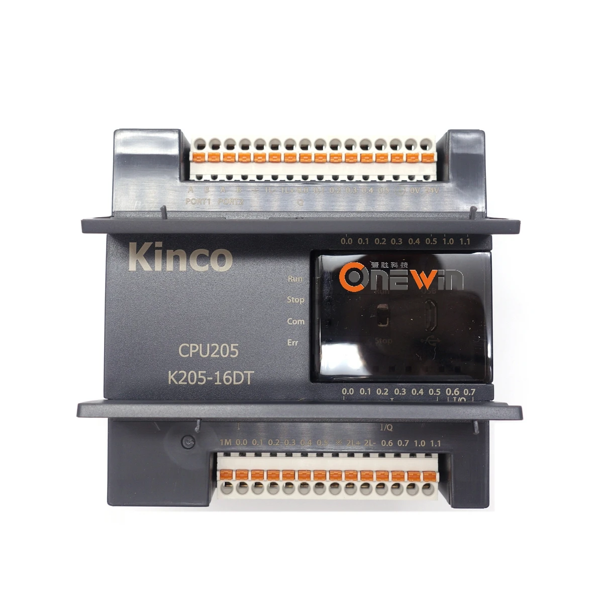 Kinco PLC K205-16DR K205-16DT CPU module DC24V 16-point including DI6  DO6 4DIO 2pcs RS485 communication