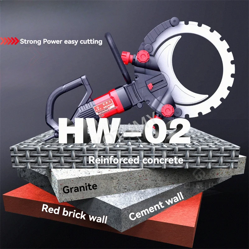 High-Frequency Ring Saw High-Power Concrete Cutting Machine Change Door Window Stone Dust-Free 8900W