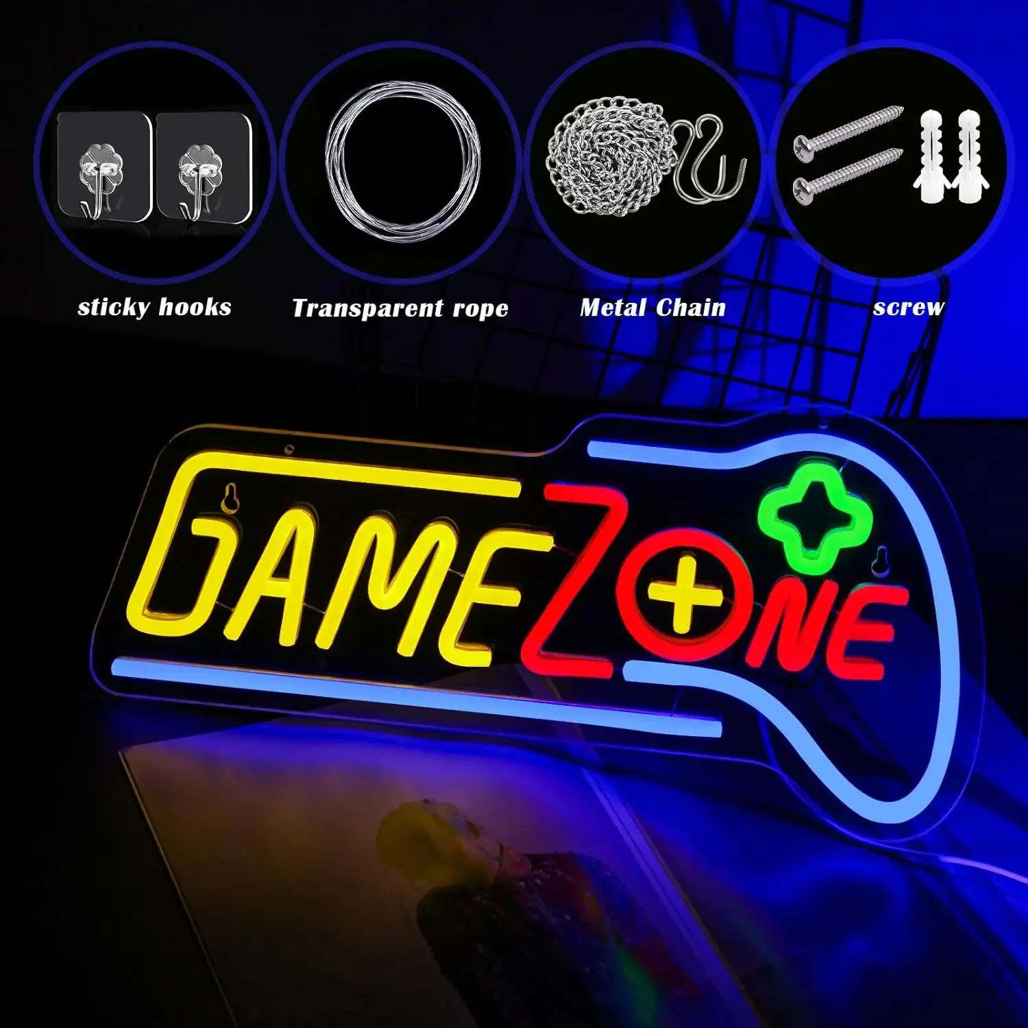 منطقة الألعاب النيون تسجيل ألعاب Led ضوء النيون في سن المراهقة الصبي ألعاب المنزل حفلة غرفة المعيشة غرفة نوم بار ل جدار ديكور USB الطاقة هدية لصبي