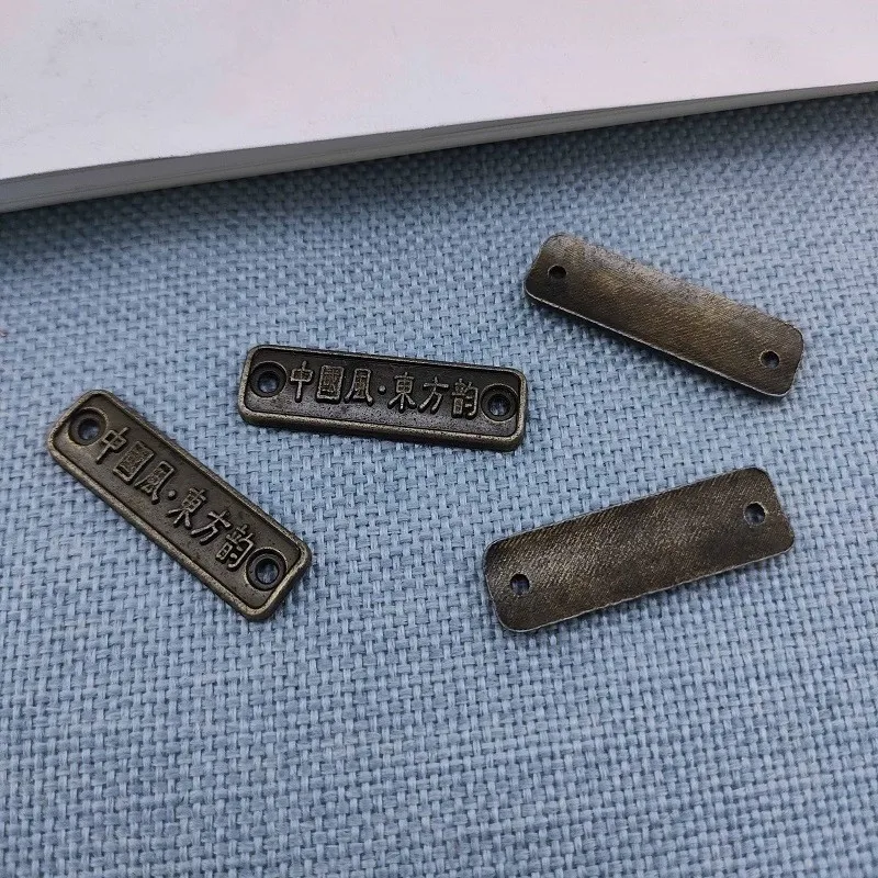 1PC Alloy Small Sign Case Label Retro Label Square Decorative Sign Card Craft Sign Buckle