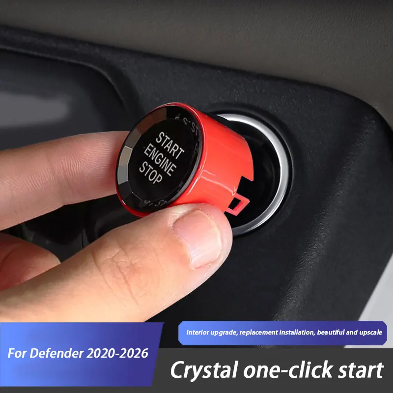 Interior Modification Car Engine Start Stop Switch Button Sticker Interior Trim For Land Rover Defender 90 110 130 2020-2026
