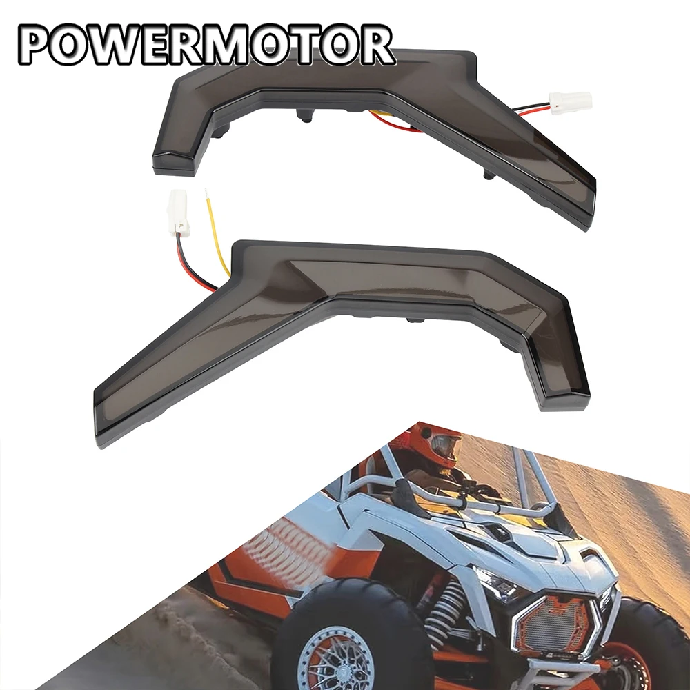 

UTV ATV Front Fang Accent Lights LED Turn Signal Light for Polaris RZR XP XP4 1000 2014-2018 RZR-4 900 2015-2020 Accessories