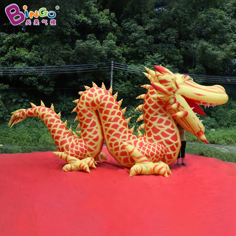 6.4x2.9x3.4 metros infláveis dragão dourado pendurado explodir dinossauro dragones balão para decoração-brinquedos