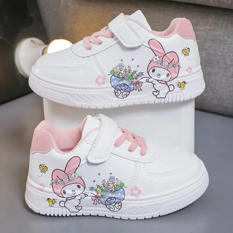 

Sanrio My Melody Girl Skate Shoes Children Spring Autumn Casual Sneakers Soft Sole Kawaii Cartoon Anime Fashion New Style Shoes