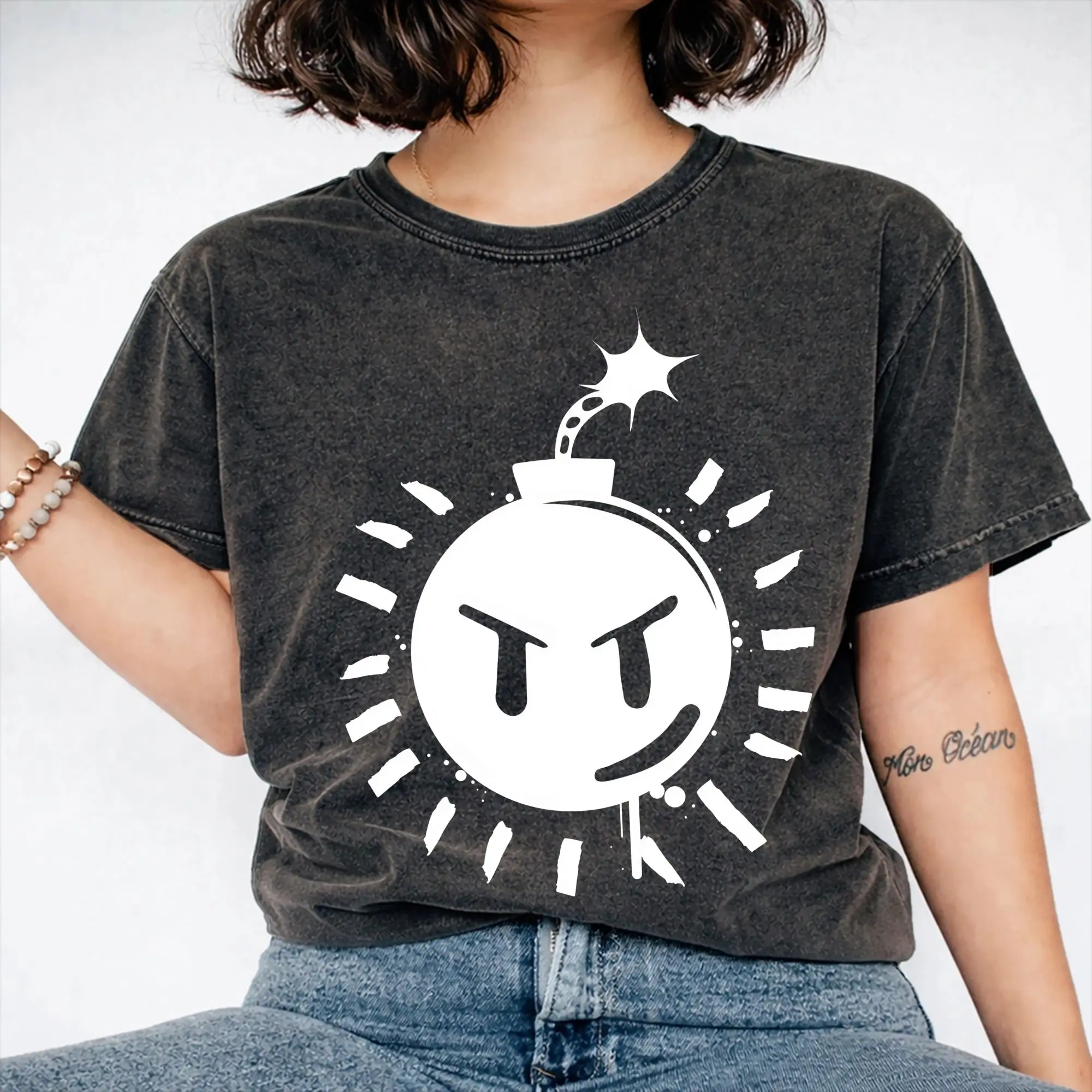 Harajuku Washed Shirt Scotts Pilgrims VS the World - Sexs Bob Omb Merch Fashion T-Shirts Streetwear Short Sleeve Summer