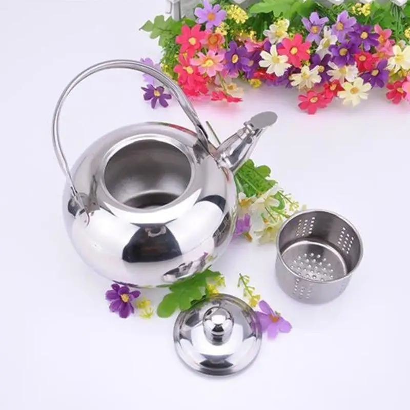 

E8BD Teapots with Infuser Water Boiling Kettles Short Spouts Coffee Kettles