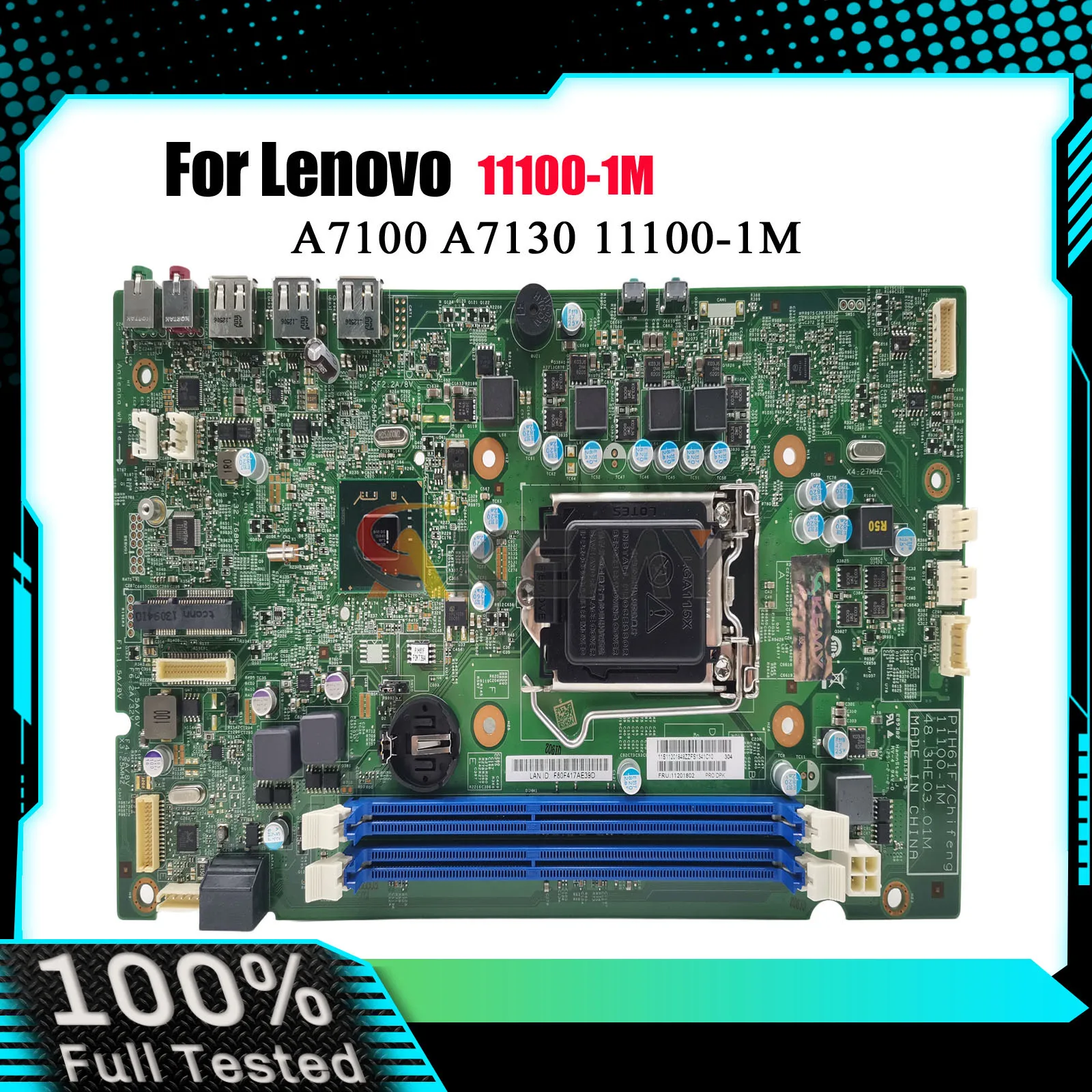 

All-in-One Motherboard 11100-1M For Lenovo ThinkCentre A7180 A7100 A7130 A7190 A710E M62Z With PIH61F 100% Fully Tested